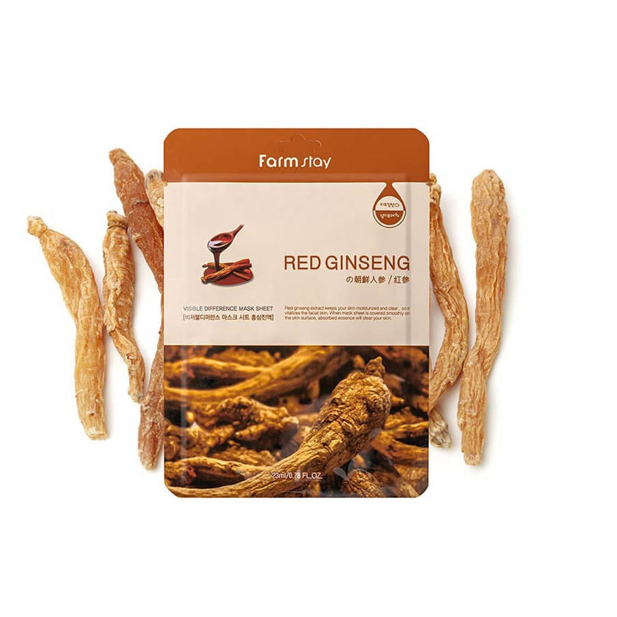 FARM STAY Visible Difference Red Ginseng Sheet Mask Pack